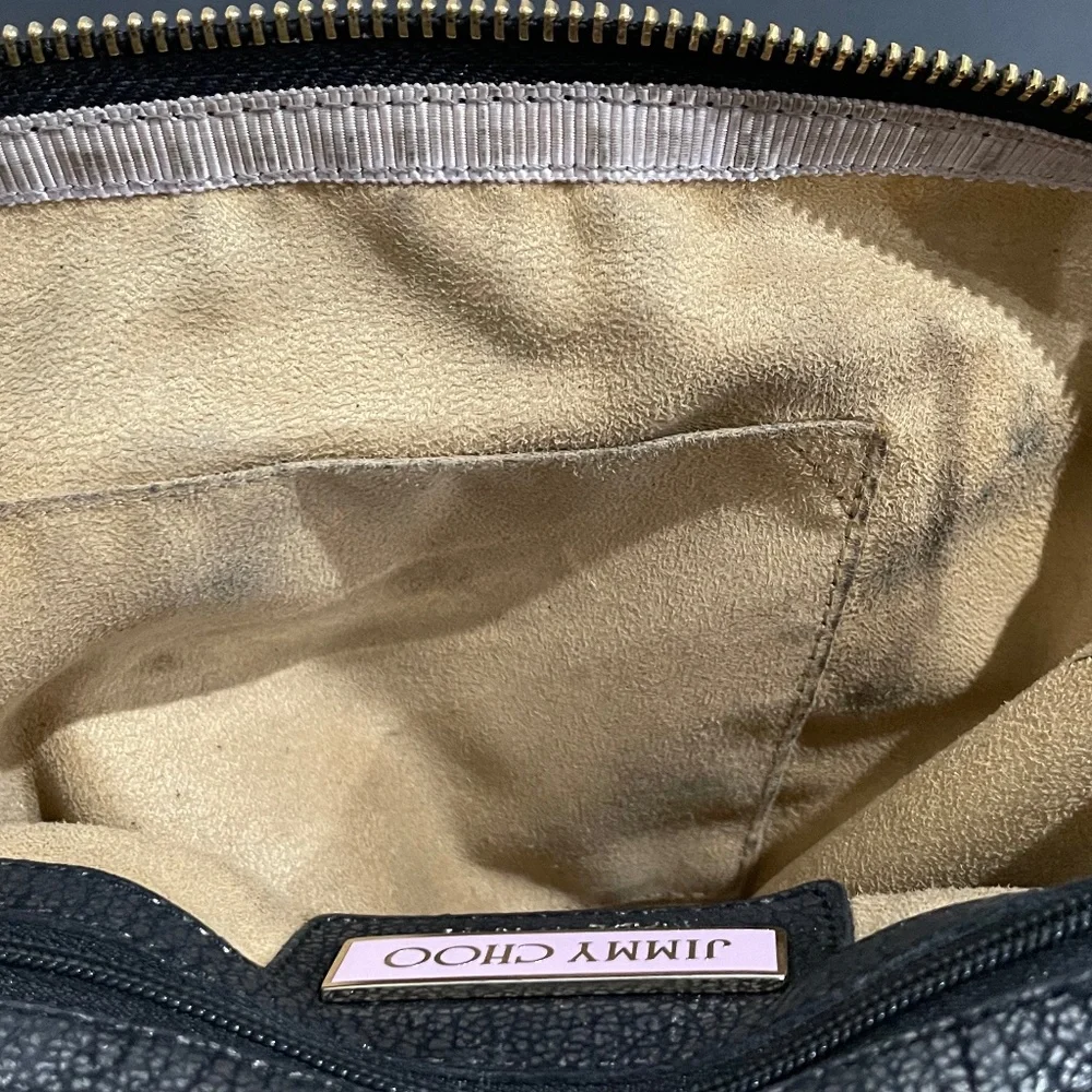 Jimmy Choo Small Blythe Black Leather Shoulder Bag - Picture 10 of 14